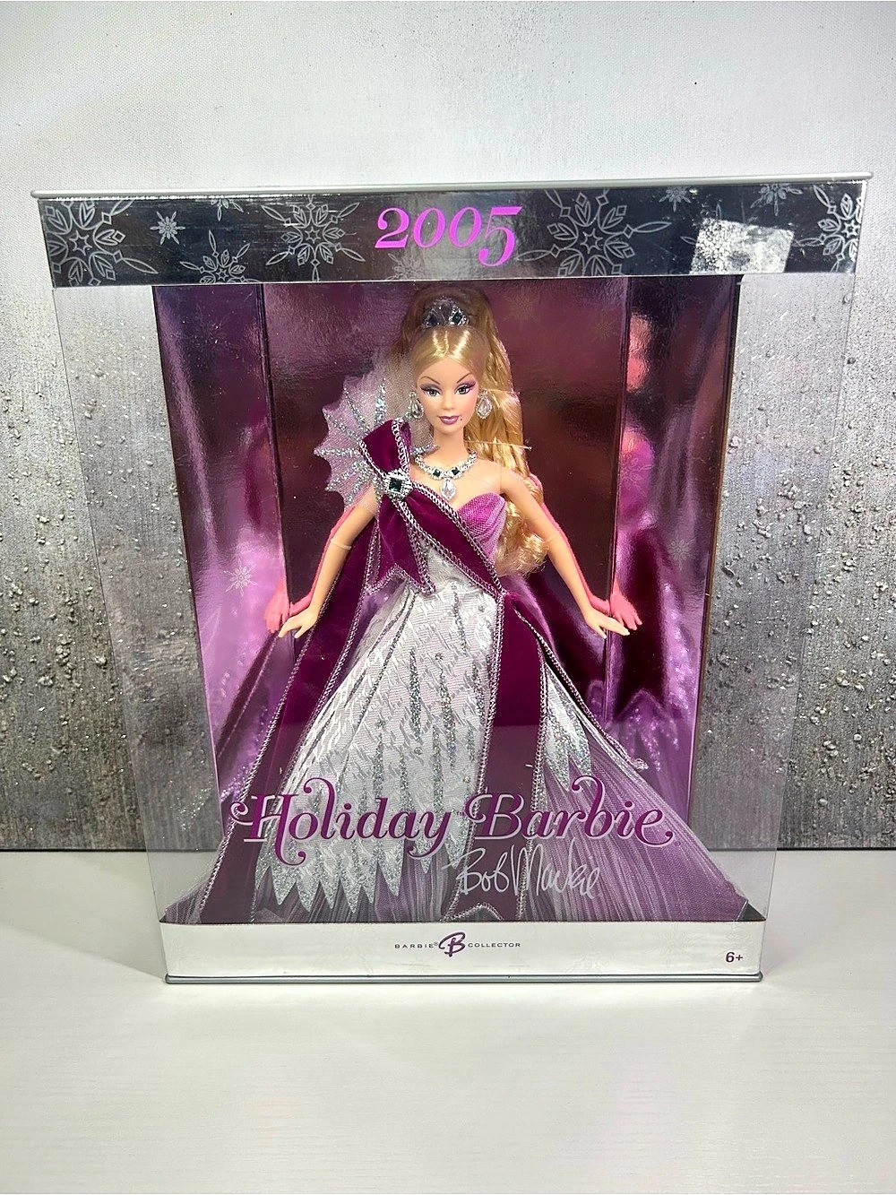 Barbie 2005 Holiday Barbie by Bob Mackie Pink & Silver Doll